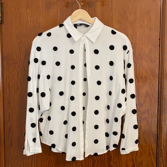 Zara Polka Dot Blouse - Picture 1 of 2